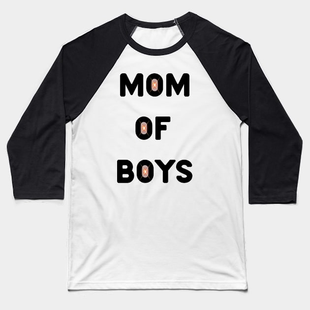 mom of boys Baseball T-Shirt by Hussein@Hussein